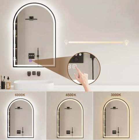 LUSTRO LED DASH BLACK 60X100CM