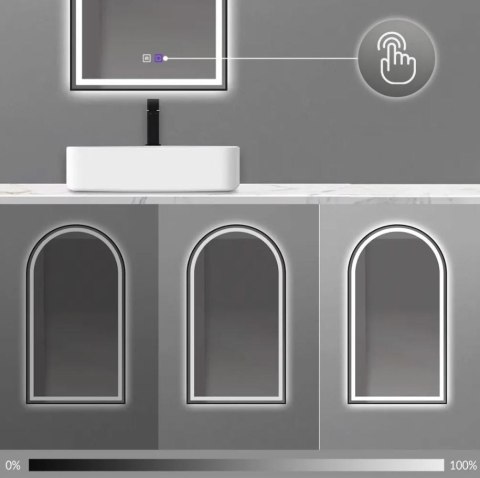 LUSTRO LED DASH BLACK 60X100CM