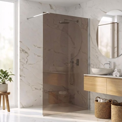 ŚCIANKA PRYSZNICOWA FLEXI 130 cm BROWN 1/2