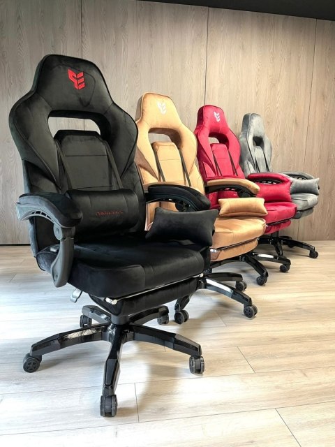 Fotel obrotowy do biurka TITAN BLACK ALCANTARA PRO