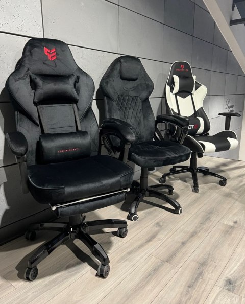Fotel obrotowy do biurka TITAN BLACK ALCANTARA PRO