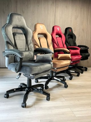 Fotel obrotowy do biurka TITAN BLUE ALCANTARA BASIC