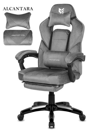 Fotel obrotowy do biurka TITAN GREY ALCANTARA PRO