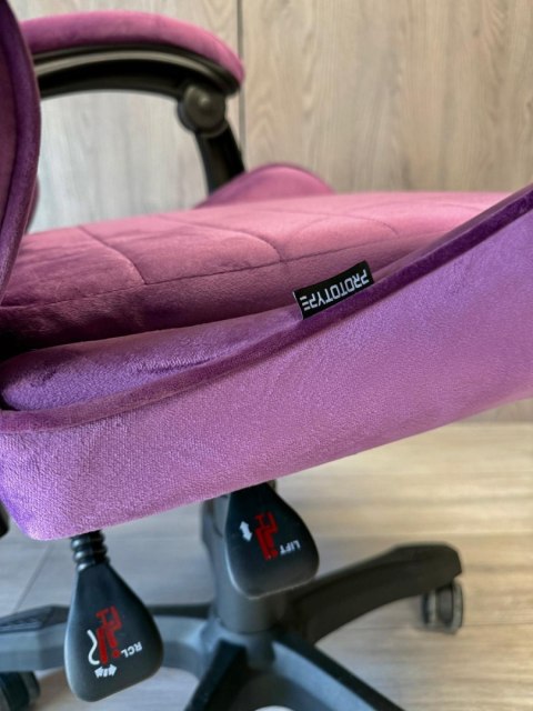 Fotel obrotowy gamingowy ENZO XL PURPLE ALCANTARA