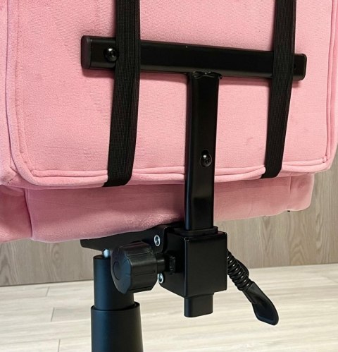 Fotel obrotowy gamingowy XL POKER PRO PINK + WHITE ALCANTARA OUTLET