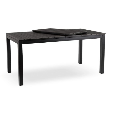 Stół Ogrodowy ARGOS 160-210 cm Ciemnoszary Dąb/Czarny