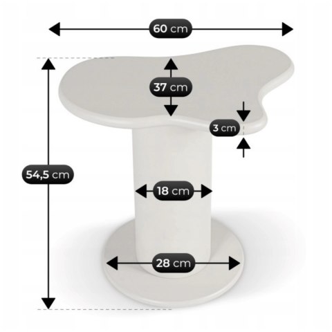 Stolik Kawowy PASCAL Biały