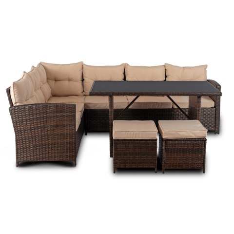 Zestaw Mebli Ogrodowych DALLAS Brązowy/Beżowy