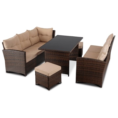 Zestaw Mebli Ogrodowych DALLAS Brązowy/Beżowy