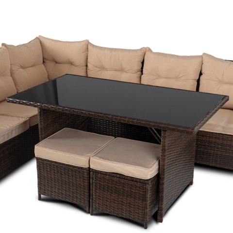 Zestaw Mebli Ogrodowych DALLAS Brązowy/Beżowy