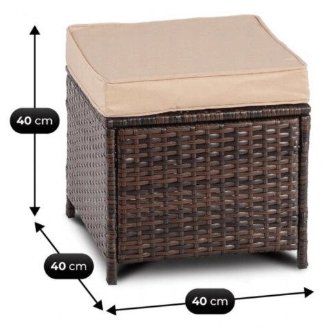 Zestaw Mebli Ogrodowych DALLAS Brązowy/Beżowy