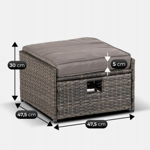 Zestaw Mebli Ogrodowych DELGADO Szary