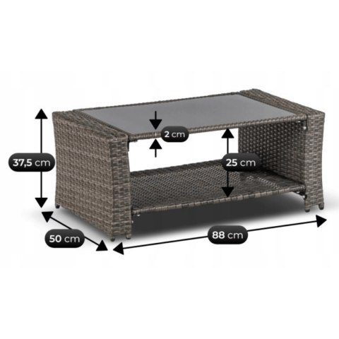 Zestaw Mebli Ogrodowych DELGADO Szary