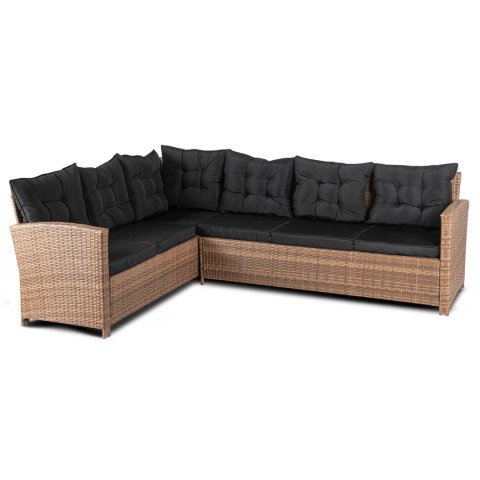 Zestaw Mebli Ogrodowych LIMPIO Jasnobrązowy/Czarny