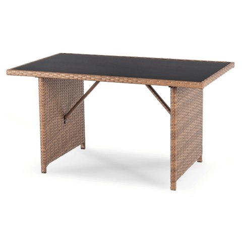 Zestaw Mebli Ogrodowych LIMPIO Jasnobrązowy/Czarny