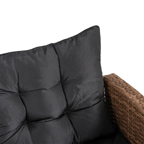 Zestaw Mebli Ogrodowych LIMPIO Jasnobrązowy/Czarny