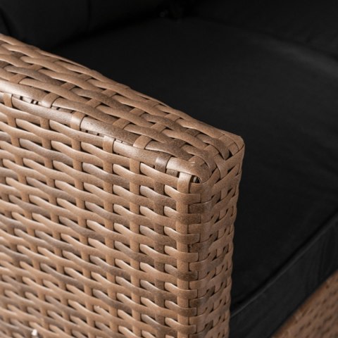 Zestaw Mebli Ogrodowych LIMPIO Jasnobrązowy/Czarny