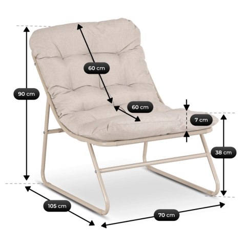 Zestaw Mebli Ogrodowych MEGARA Beżowy