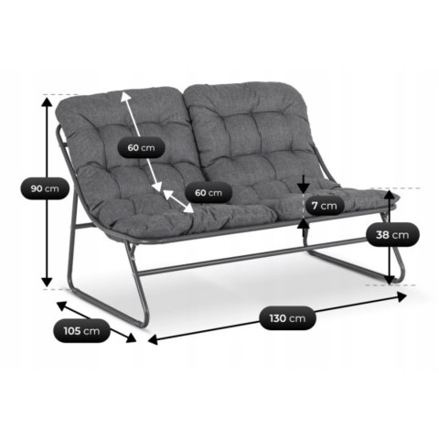 Zestaw Mebli Ogrodowych MEGARA Szary