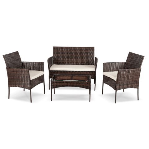 Zestaw Mebli Ogrodowych MISSISIPI Brązowy/Beżowy