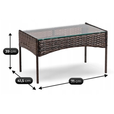 Zestaw Mebli Ogrodowych MISSISIPI Brązowy/Beżowy