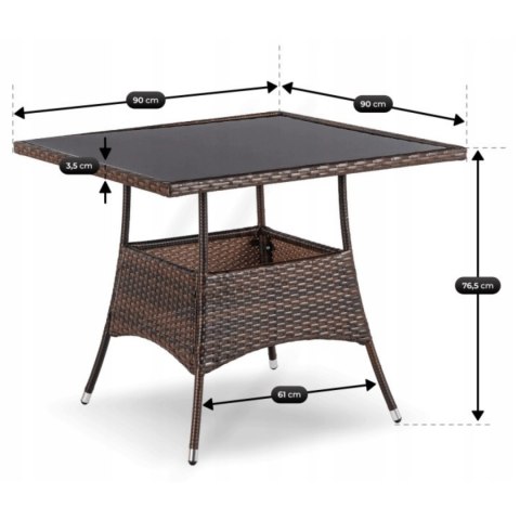 Zestaw Mebli Ogrodowych MORADO Brązowy/Beżowy