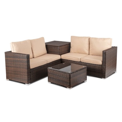 Zestaw Mebli Ogrodowych NEGRO Brązowy/Beżowy