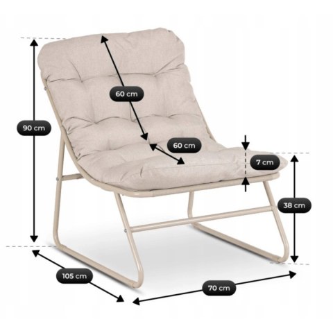 Zestaw Mebli Ogrodowych NIKEA Beżowy