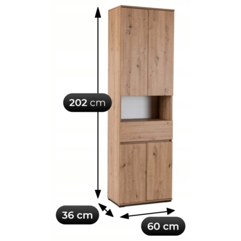 Zestaw do Przedpokoju MODENA 120 cm Dąb Artisan/Grafit