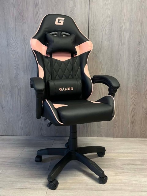 Fotel obrotowy gamingowy EVO PU PINK XL