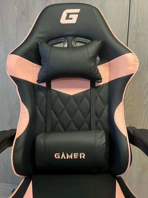 Fotel obrotowy gamingowy EVO PU PINK XL