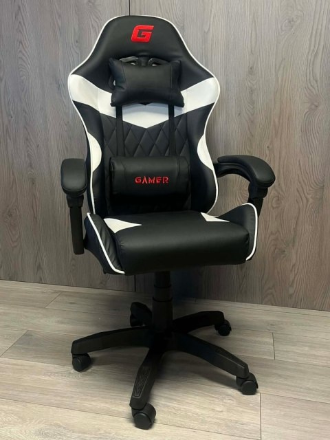 Fotel obrotowy gamingowy EVO PU WHITE XL