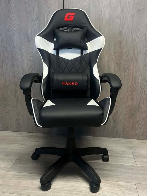 Fotel obrotowy gamingowy EVO PU WHITE XL