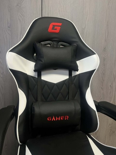 Fotel obrotowy gamingowy EVO PU WHITE XL