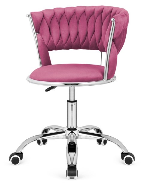 Krzesło obrotowe warkocz TRECCIA OFFICE PURPLE VELVET