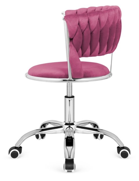 Krzesło obrotowe warkocz TRECCIA OFFICE PURPLE VELVET