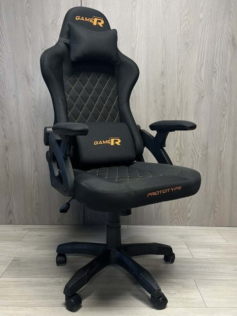 Fotel obrotowy gamingowy DESMO XL BLACK FABRIC