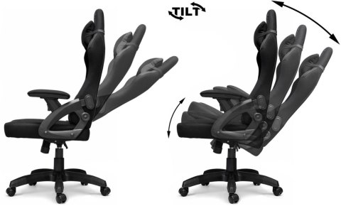 Fotel obrotowy gamingowy DESMO XL BLACK FABRIC