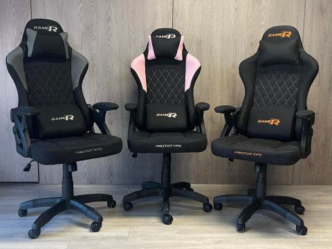 Fotel obrotowy gamingowy DESMO XL GREY FABRIC