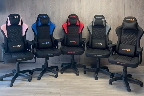 Fotel obrotowy gamingowy DESMO XL GREY FABRIC