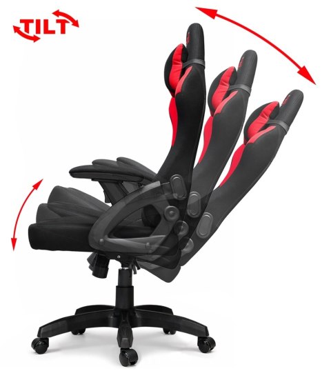 Fotel obrotowy gamingowy DESMO XL RED FABRIC