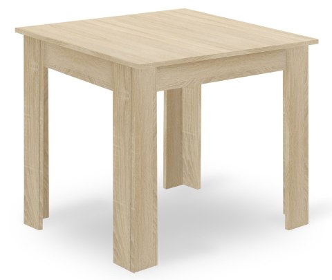 Zestaw Stół NP 80x80cm Dąb Sonoma + 4 krzesła WAT szare / nogi naturalne
