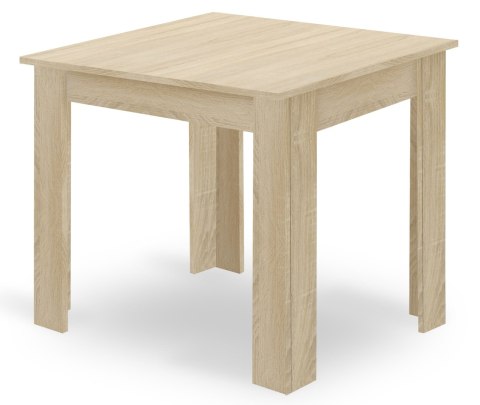 Zestaw Stół NP 80x80cm Dąb Sonoma + 4 krzesła WAT szare / nogi naturalne