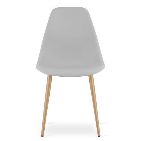 Zestaw Stół NP 80x80cm Dąb Sonoma + 4 krzesła WAT szare / nogi naturalne