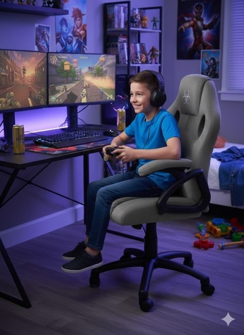 Fotel obrotowy do biurka CARRERA M ALCANTARA GREY NEW II GATUNEK