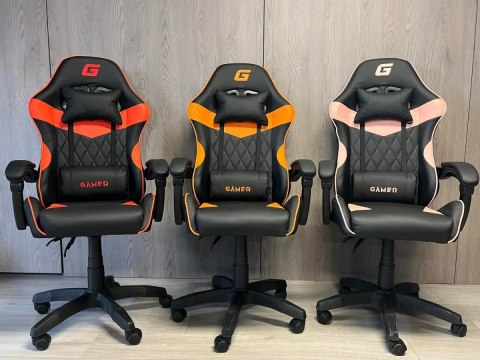 Fotel obrotowy gamingowy EVO PU ORANGE XL