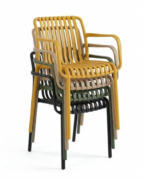 King Home Krzesło STRIPS ARM beżowe