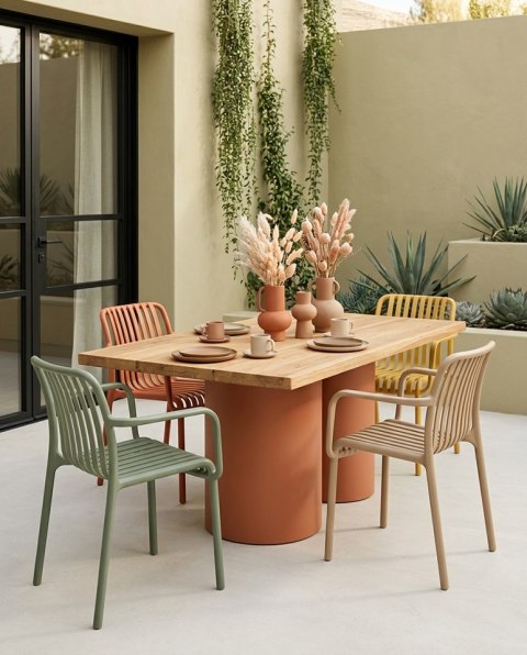 King Home Krzesło STRIPS ARM beżowe