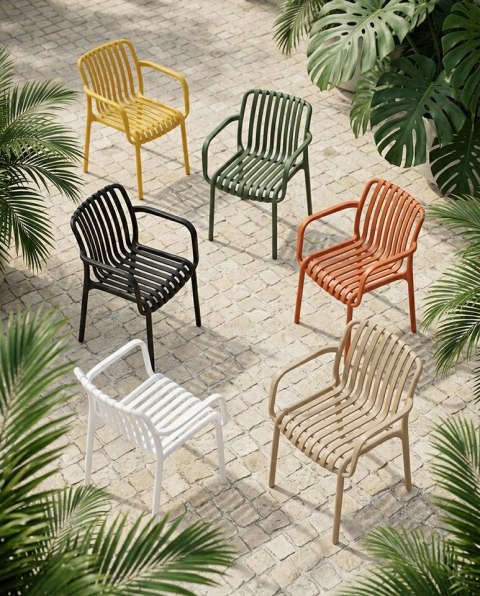 King Home Krzesło STRIPS ARM beżowe