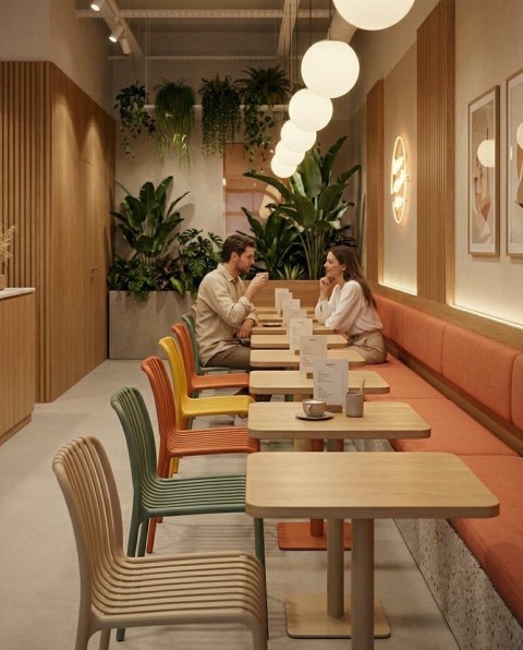 King Home Krzesło STRIPS beżowe